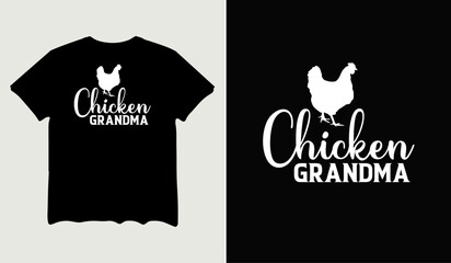 Chicken grandma t-shirt design for t-shirt quotes or poster svg printable cut file
