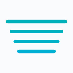 Obraz premium Menu Navigation Bars Symbol Isolated Lineal Gradient Vector Icon.