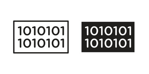 Obraz premium Binary code icon in simple modern vector format. EPS icon pack