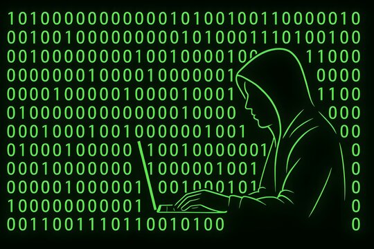 Green Glowing Binary