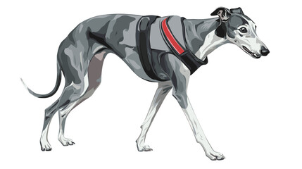 Vector illustration of a greyhound dog