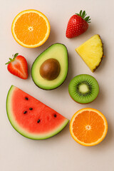 set of fruits