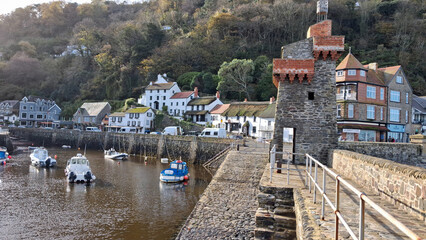 The harbour in Lynmouth , Devon, UK. Part of the south west coastal path.