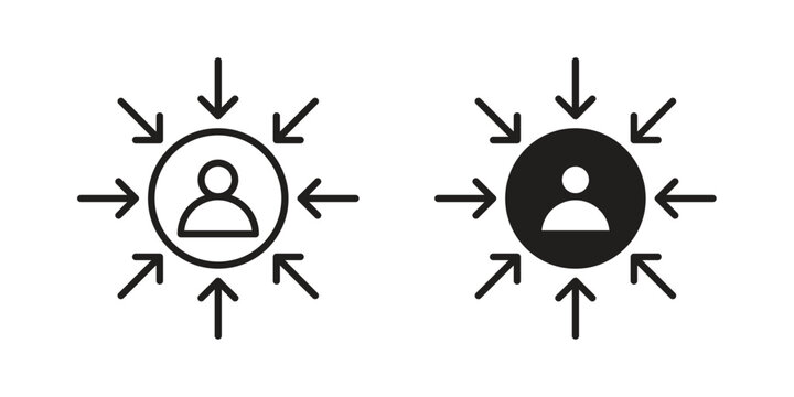 Centric consumer icon in simple modern vector format. EPS icon pack