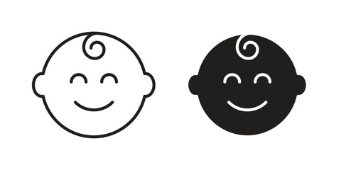 Fototapeta premium Child head icon in simple modern vector format. EPS icon pack