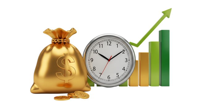 alarm clock and money