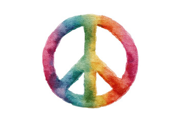 Vibrant rainbow peace symbol