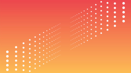 Dots in Gradient: An abstract image featuring a dynamic array of dots, arranged in a visually engaging pattern across a smooth gradient of warm hues, creating a sense of movement and depth.