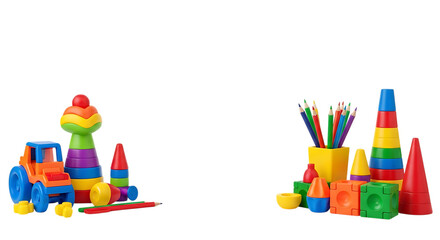 colorful wooden toy train