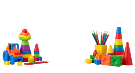 colorful wooden toy train