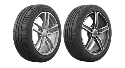 Car wheel isolated on white background