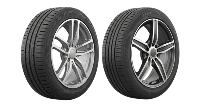 Car wheel isolated on white background