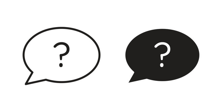 Comment question icon in simple modern vector format. EPS icon pack