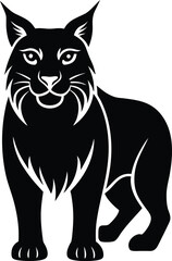 Eurasian lynx wild animal icon illustration
