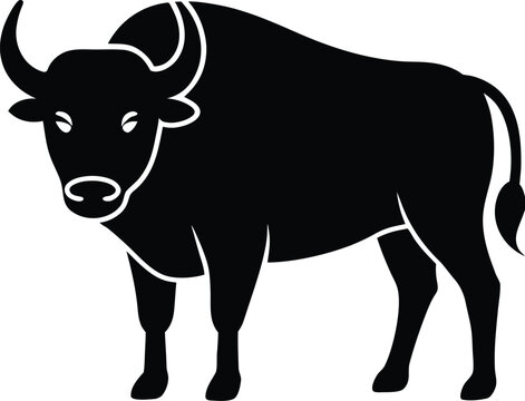 European bison icon for wildlife and conservation projects