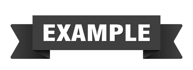 example ribbon isolated on transparent background. example ribbon