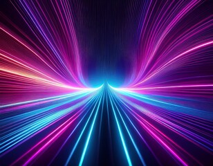 abstract magnetic field lines glowing neon energy