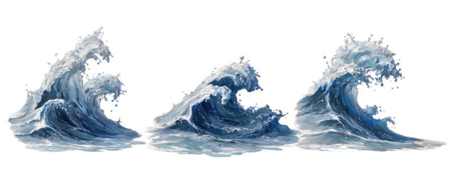 Powerful ocean waves crashing (8)