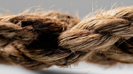 Abstract close-up of intertwined ropes symbolizing unity, with textured fibers under soft directional lighting. wellbeing guides.