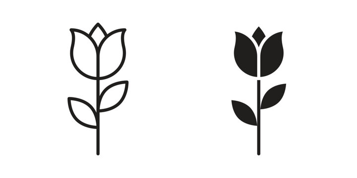Flower tulip icon in simple modern vector format. EPS icon pack
