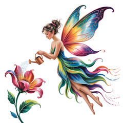 Rainbow Fairy Nurturing Magic Bloom