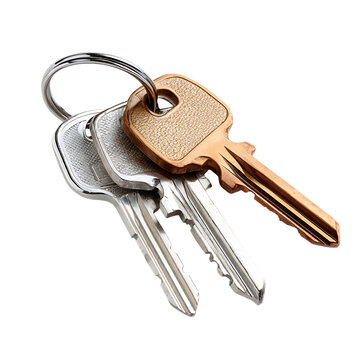  House keys isolated on white background 