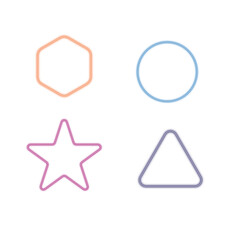 Neon effect on geometric shape.