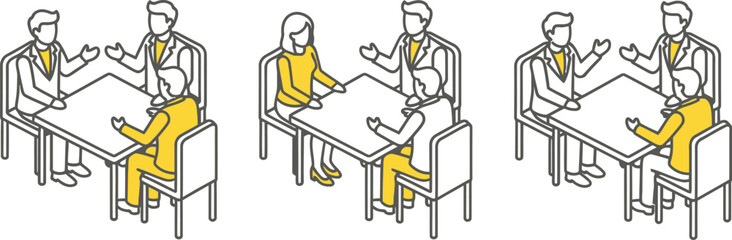 Isometric Business Meeting: Diverse Teamwork, Strategy, and Discussion. Professionals Collaborating on Project and Idea Brainstorming