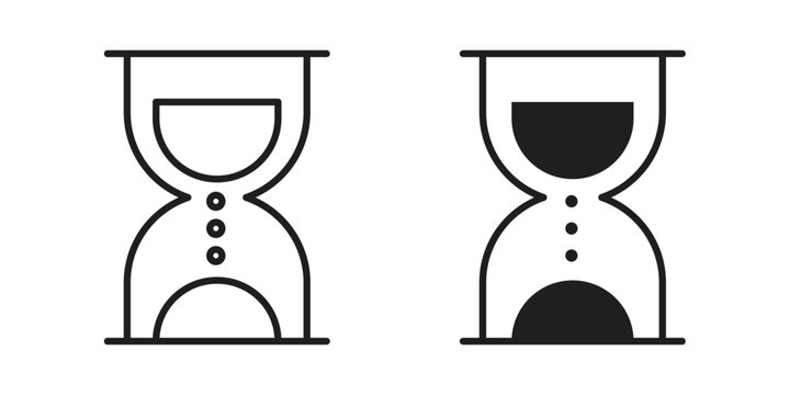 Hourglass end icon in simple modern vector format. EPS icon pack