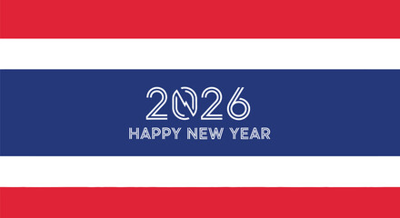 Celebrate 2026 Happy New Year with vibrant national pride and modern design
