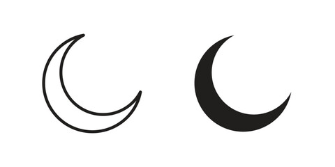 Moon icon in simple modern vector format. EPS icon pack © ramsey