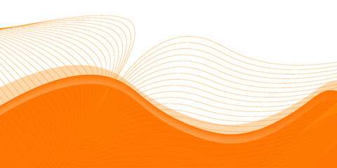 Vector orange line background curve element with white space for text and message design, overlapping layers, vector
