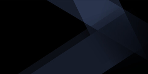 Modern black dark blue white abstract background. Minimal. Color gradient. Web banner. Geometric shape. 3d effect. Lines stripes triangles. Design. Futuristic.