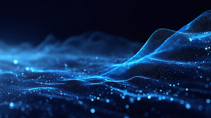 A mesmerizing digital representation of data visualization with a futuristic feel, showcasing interconnectedness and complexity. It evokes a sense of innovation and technological advancement