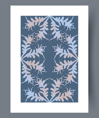 Cooling mandala with harmonious leaf arrangements for decorative walls