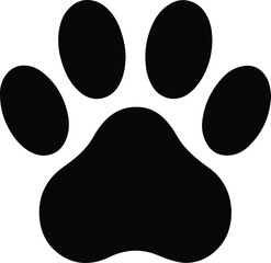 Black Paw Print Vector