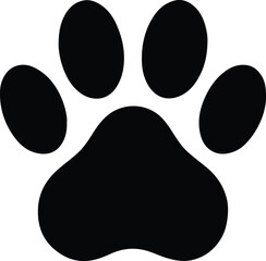 Black Paw Print Vector