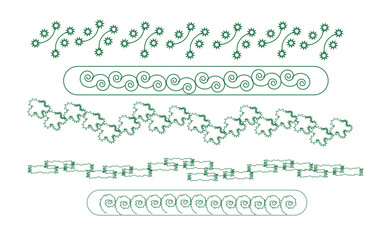 set of decorative elements for design on white background