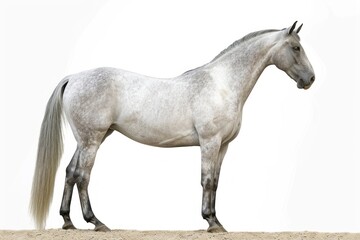 Obraz premium Grey Arabian horse stallion animal mammal.