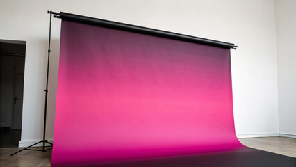 Studio backdrop with a smooth gradient from deep purple to bright pink photography background