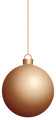 Metal hanging ball with chain festive design element