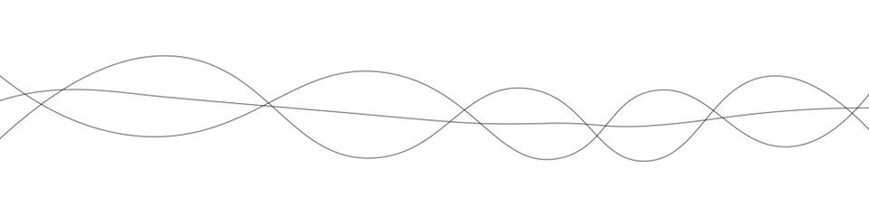 Thin line wavy abstract vector background. Curve wave seamless pattern. Line art striped graphic template. Vector illustration.