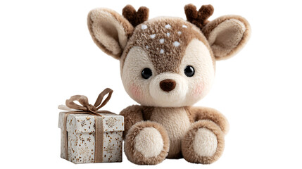 christmas reindeer isolated on white