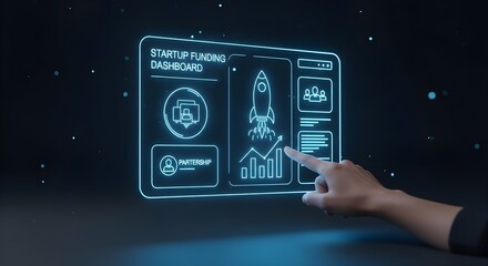 Futuristic holographic interface displaying spacecraft data and astronaut profile