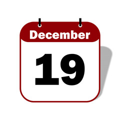 19 December Date Icon 