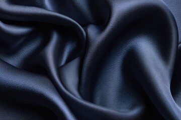 Obraz premium Elegant Silk Fabric Surface in Deep Blue Tones for Editorial or Marketing Projects