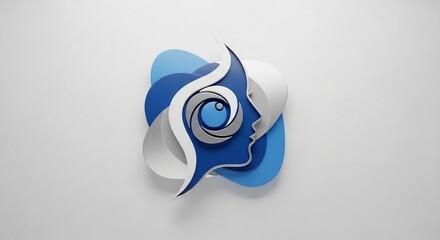 blue eyes on white background