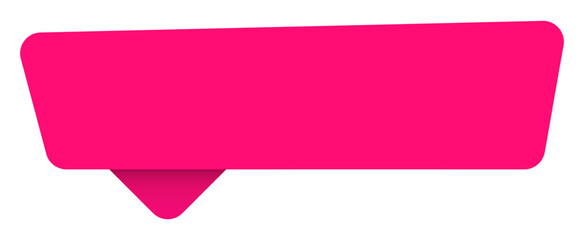 blank magenta sticker isolated on transpatent background. blank sign