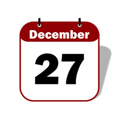 27 December Date Icon 