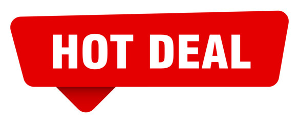 hot deal red sticker isolated on transpatent background. hot deal sign